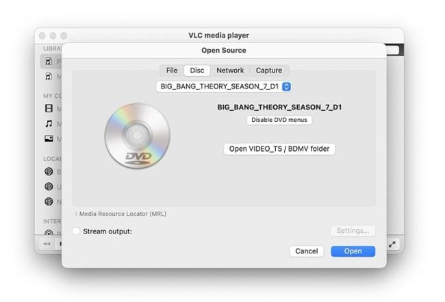 VLC media player for mac interface