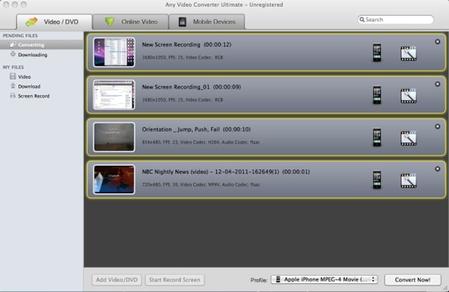 Any Video Converter Ultimate for Mac interface