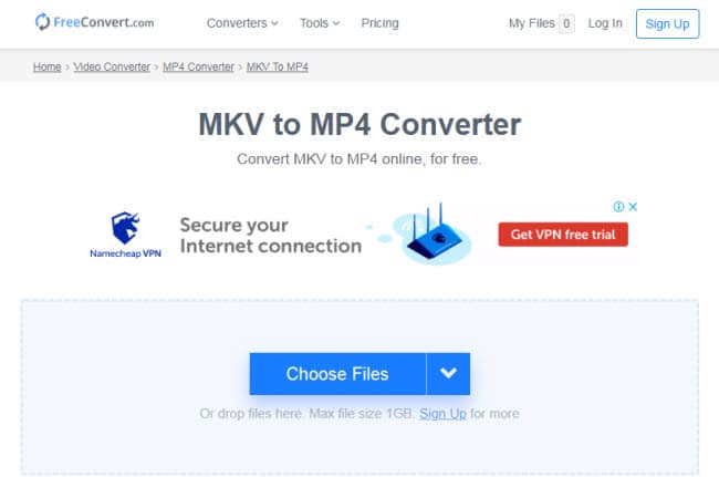 Convert MKV to MP4 with FreeConvert