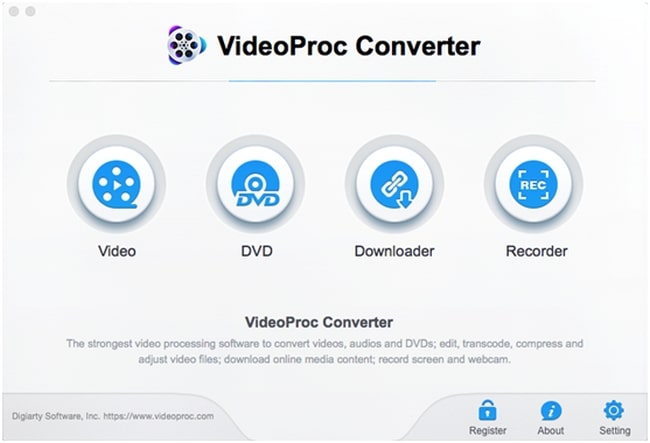 VideoProc converter interface