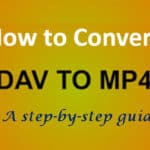 Convert DAV to MP4