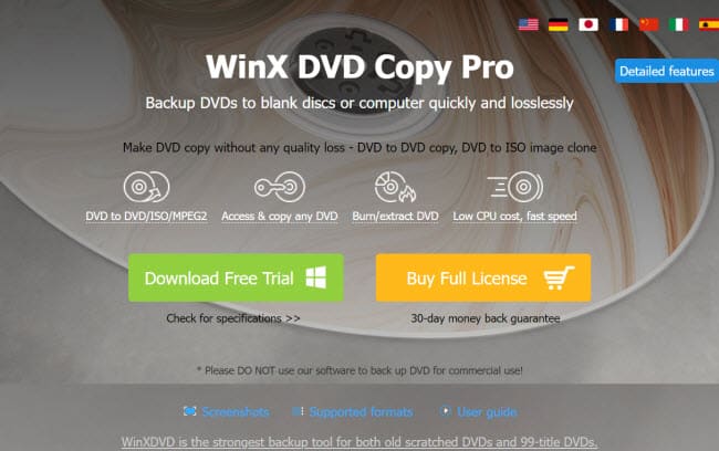 WinX DVD copy pro site
