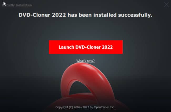 Install dvd cloner successfully