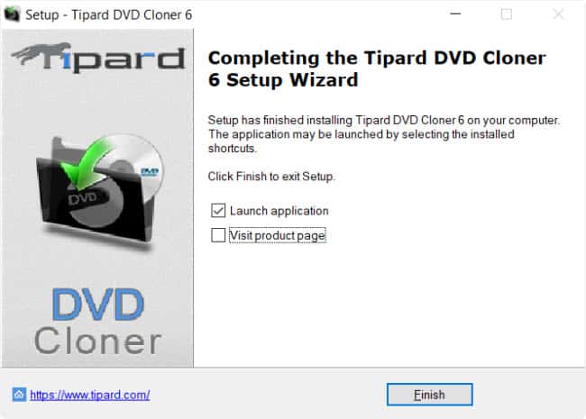 Tipard DVD cloner install complete