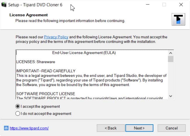 tipard dvd cloner license agreement