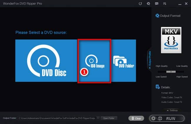 Wonderfox DVD Ripper Pro load ISO file