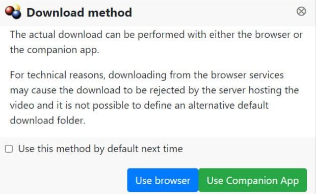 video downloadhelper download method